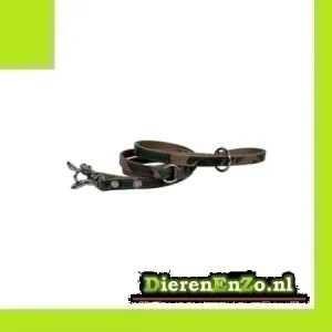 Sazzz Hondenriem Fearless Vintage Verstelbaar Leer Camouflage