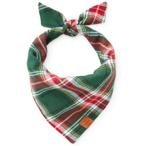 Holly Jolly plaid flannel bandana