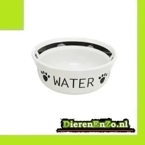 Trixie Drinkbak Hond Water Keramiek Wit/Zwart