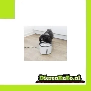 Trixie Drinkfontein Flower Kunststof Wit / Grijs