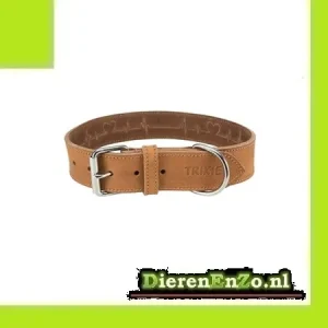 Trixie Halsband Hond Rustic Vetleer Heartbeat Bruin