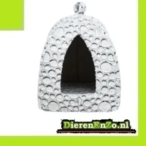 Trixie Kattenmand Iglo Mila Pluche Wit/Grijs