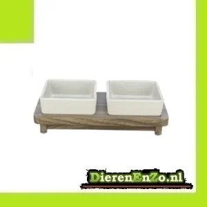 Trixie Voerbak Hond Set Citystyle Keramiek Grijs/Bruin