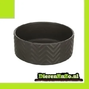 Trixie Voerbak / Drinkbak Wave Keramiek Grijs