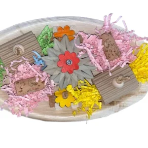 Palm Bord (Kooimontage) – Natuurlijk Speelbord voor Vogels die van Knagen en Ontdekken Houden