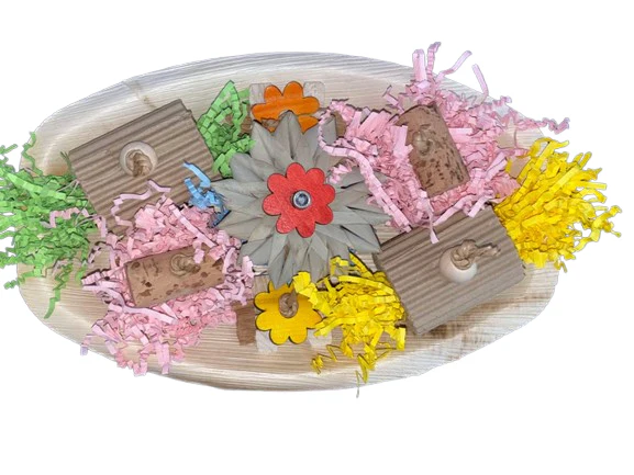 Palm Bord (Kooimontage) – Natuurlijk Speelbord voor Vogels die van Knagen en Ontdekken Houden - Afbeelding 2